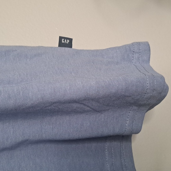 Gap Women's Eyelet Short Sleeve Shirt in English Manor Blue Sz Large - Picture 6 of 9